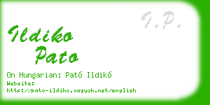 ildiko pato business card