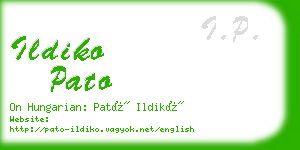 ildiko pato business card